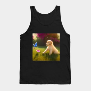 Labrador puppy having fun Tank Top